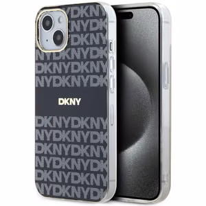 DKNY IML Mono ja Raita MagSafe Suojakuori iPhone 15 Plus / 14 Plus:lle - musta