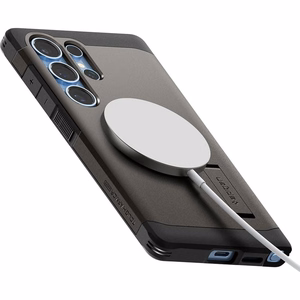Spigen Tough Armor MagSafe suojakuori Samsung Galaxy S25 Ultra -puhelimelle - harmaa