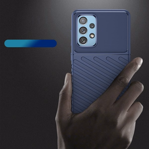 Thunder Case joustava panssaroitu suojus Samsung Galaxy A73 sininen
