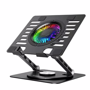 Wozinsky WDCX-X16-AS CoolBase RGB 360° Jäähdytysteline Kannettavalle Tietokoneelle ja Tabletille - Musta