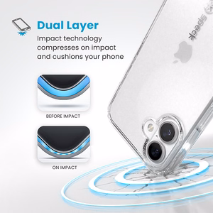 Läpinäkyvä Speck GemShell -suojakuori iPhone 16 Plus -puhelimelle