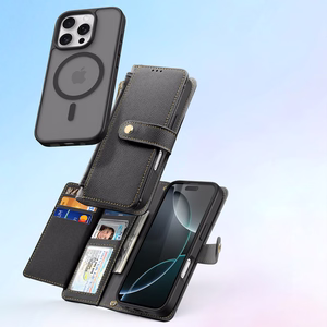Dux Ducis Lawa Nahkainen Suojakuori iPhone 16 Pro:lle - musta