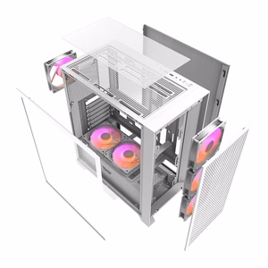 Darkflash DRX70 MESH computer case (white) + 4 RGB fans