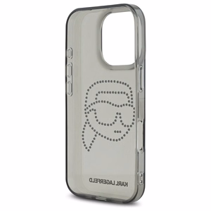 Karl Lagerfeld KLHCP16XHKHDCELK iPhone 16 Pro Max 6.9" Musta/Musta Kova Suojakuori IML Rhinestones Karl Head