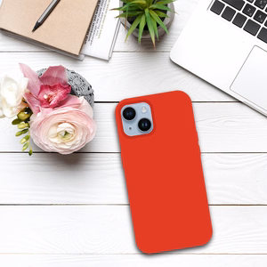Tel Protect Silicone Premium iPhone 15 Plus:lle punainen