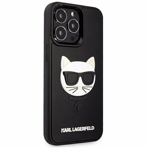 Karl Lagerfeld 3D kumi Choupette kotelo iPhone 13 Pro / iPhone 13 - musta