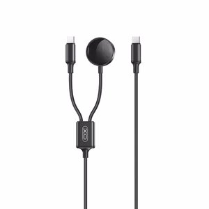 XO Langaton Induktiivislaturi CX030 Musta Apple Watchille Kaapelilla USB-C - USB-C