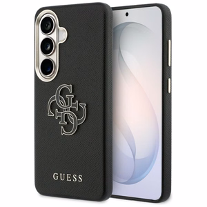 Guess suojakuori Grained Big 4G Metal Logo Samsung Galaxy S26:lle musta
