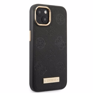 Guess GUHMP13MSAPSTK iPhone 13 6.1" black/black hardcase Peony Logo Plate MagSafe