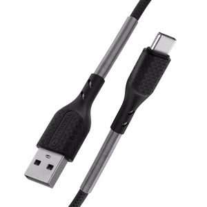 Kaapeli USB A - USB C Forcell F-Energy QC4.0 5A 60W Carbon 1 m CB-02A musta
