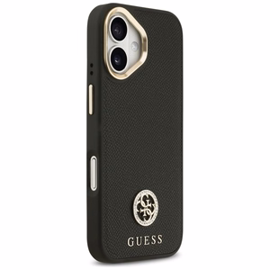 Guess Grained Strass Logo MagSafe Suojakuori iPhone 17:lle - musta