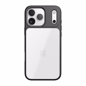 Rock Guard Lens Protection Series Suojakuori iPhone 17 Pro:lle läpinäkyvä-musta