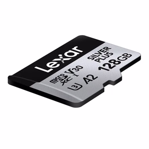 Lexar High-Performance Silver Plus microSDXC -muistikortti 128 Gt + sovitin