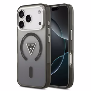 GUESS suojakuori IPHONE 17 Pro:lle MagSafe-yhteensopiva GUHMP17LHGTMLCGK (IML Gradient W/ Triangle Logo) musta