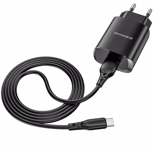 Borofone Seinälaturi BN1 Innovative - USB - 2,1A USB-C-kaapelilla musta