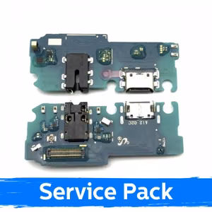 Lataausportti yhteensopiva Samsung A125 A12 flexillä / hopeinen (Service Pack)