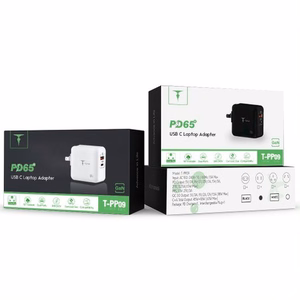 SEINÄLATURI T-PHOX MEGA T-PP09 GAN PD 65W USB/USB-C VALKOINEN