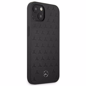 Mercedes Nahkakotelo tähdet kuvio iPhone 13 mini - musta