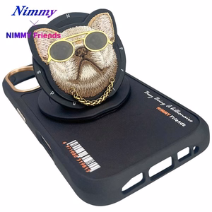 Nimmy Glasses Cool Dog MagSafe Suojakuori iPhone 16:lle - musta