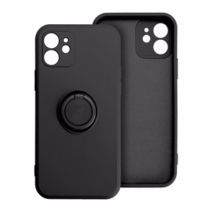 Silikoninen Ring-suojakuori mallille iPhone 17 Pro Max / 18 Pro Max – musta