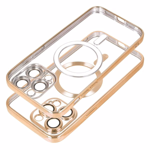 Suojakuori Samsung A37:lle Electro Mag Cover yhteensopiva MagSafe kultainen