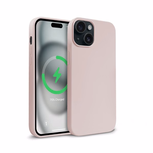 Crong Color Cover Magnetic MagSafe suojakuori iPhone 15 -laitteelle, hiekanvaaleanpunainen