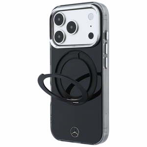 Mercedes Iconic Logo -suojakuori laitteelle iPhone 18 Pro Max / 17 Pro Max, rengastuella, MagSafe-yhteensopiva – musta