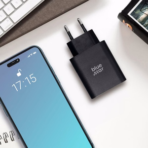 Puhelinlaturi Blue Star USB C + USB A QC4.0 PD 3A 25W TFB-TC-25WPD musta