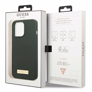 Guess GUHMP13XSPLA iPhone 13 Pro Max 6.7 vihreä/khaki kova suojakuori Silicone Logo Plate MagSafe
