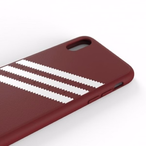 Adidas OR Molded PU Suede suojakuori iPhone X / XS:lle - viininpunainen