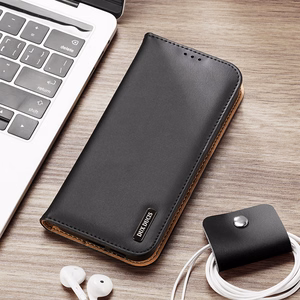 Dux Ducis Hivo Nahka Flip Cover Aitoa nahkaa Lompakko korteille ja asiakirjoille Samsung Galaxy S22 + (S22 Plus) Musta