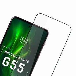 Karkaistu lasi 3mk HardGlass Max Lite musta Motorola Moto G55 5G:lle