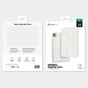 AmazingThing Minimal Mag -suojakuori iPad Pro M5 11" -mallille, valkoinen