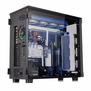 Thermaltake View 91 TG RGB -tietokonekotelo, Ultra Tower, musta