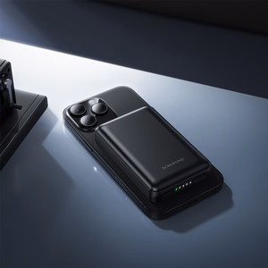 Borofone BJ82 Dawn Varavirtalähde 5000mAh USB Magneettinen induktiolatauksella Musta