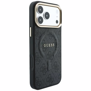 Guess Embossed 4G Classic MagSafe-suojakuori iPhone 17 Pro Max / 18 Pro Max -malleille, musta