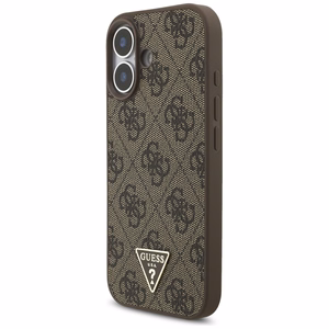 Guess 4G Strap Triangle Logo MagSafe Suojakuori iPhone 17:lle - ruskea