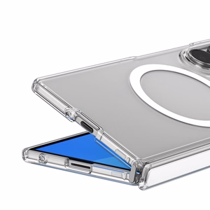 Spigen Ultra Hybrid Pro MagSafe suojakuori Samsung Galaxy Z Fold8 Ultra -puhelimelle – läpinäkyvä ja valkoinen