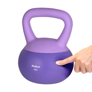 REBEL ACTIVE Soft Kettlebell pehmeä vinyylinen kahvakuula, 8 kg