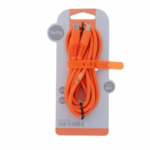 Setty kaapeli USB-C - USB-C 1,5 m 2,1A KSC-C-1.5210 oranssi