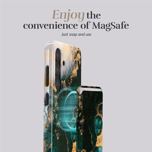 MIO Green Marble Magsafe suojakuori korttipidikkeellä