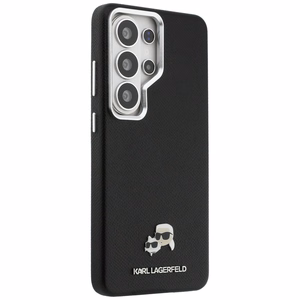 Karl Lagerfeld Saffiano KC Metal Logo MagSafe suojakuori Samsung Galaxy S26 Ultra musta