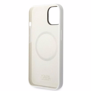 Karl Lagerfeld KLHMP14MSNCHBCH iPhone 14 Plus 6.7" kovakuori valkoinen/valkoinen Silicone Choupette MagSafe