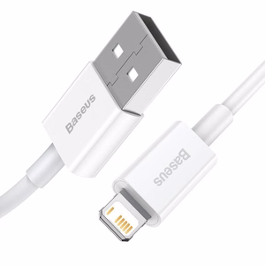 USB-kaapeli Baseus Superior USB - Lightning 2,4A 1,5m valkoinen CALYS-B02