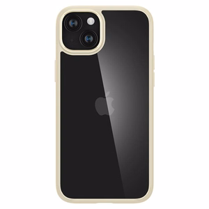 Spigen Crystal Hybrid iPhone 15 Plus Suojakuori - Läpinäkyvä Beige