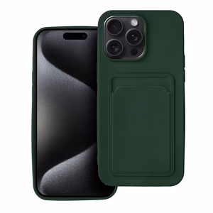 Suojakuori iPhone 15 PRO MAX:lle Card Case vihreä
