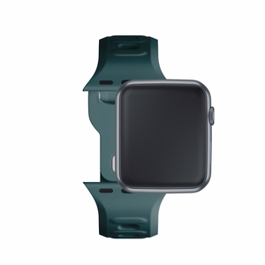 3mk-silikoniranneke Apple Watchille, 38/40/41/42 mm, Evergreen, pieni koko
