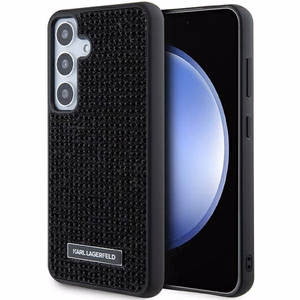 Karl Lagerfeld Rhinestone Metal Logo Suojakuori Samsung Galaxy S24+:lle - musta