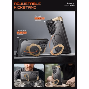 Supcase UB Grip Mag MagSafe Suojakuori Samsung Galaxy S26 Ultralle - Musta ja ruskea