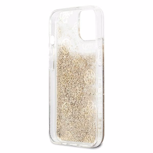 Guess GUHCP13SLGPEGO iPhone 13 mini 5.4" kultainen/kultainen kovakotelo Peony Liquid Glitter, Pioni Nestemäinen Glitter